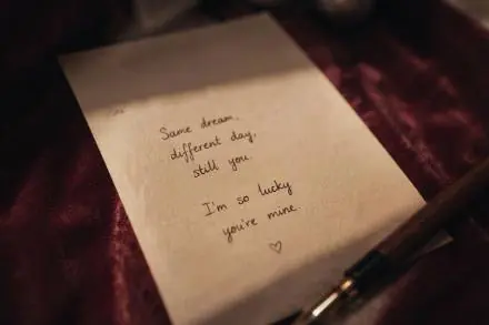 A note written out by hand